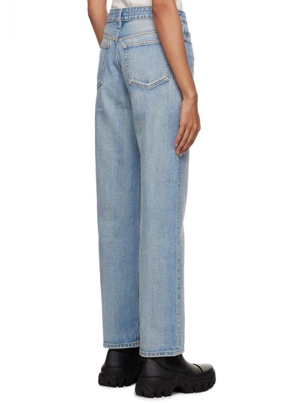 GANNI Izey Relaxed Fit Straight Leg Jeans In Light Vintage Blue Size 27 - Picture 3 of 14